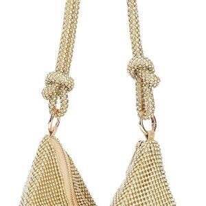 Glamorous Mini Rhinestone Handbag: Sparkly Gold Clutch for Events & Nights Out